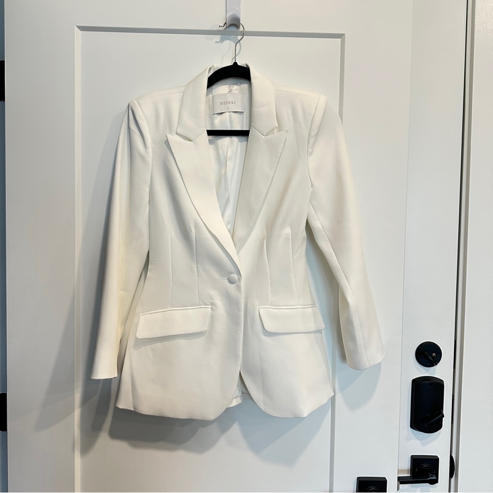 White Meshki Blazer